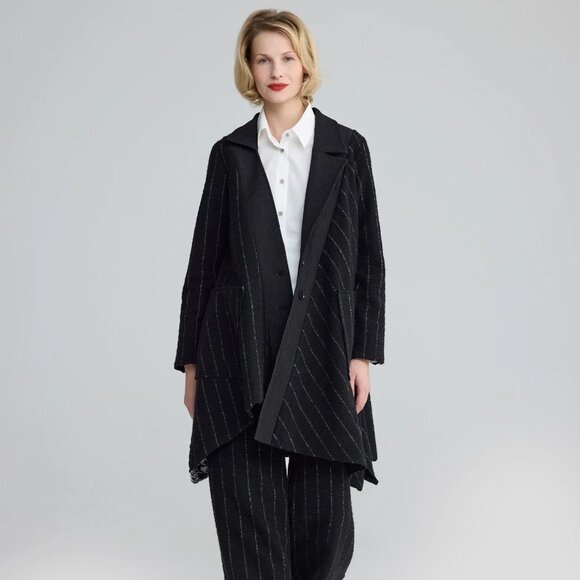 Luukaa Sunniva Miexed Media Long Jacket/Coat - Size M (2) NWT - Picture 4 of 11